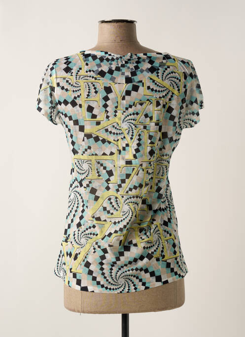 T-shirt bleu YES.ZEE pour femme