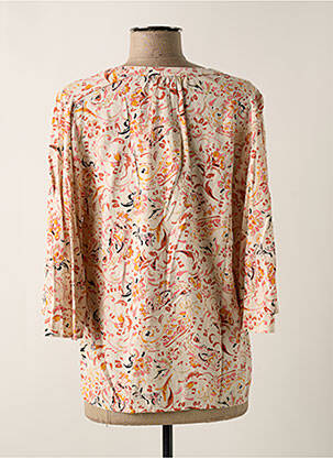 Blouse imprimé fleurs manches 3/4 beige GARCIA femme