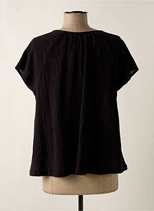 Blouse col rond manches courtes noir LES TROPEZIENNES PAR M.BELARBI femme