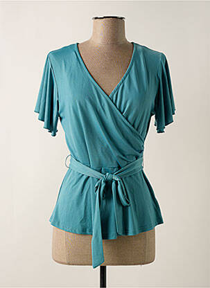 Top stretch manches courtes vert MD'M femme
