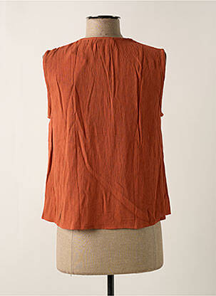 Blouse tissage crêpe sans manche orange LES TROPEZIENNES PAR M.BELARBI femme