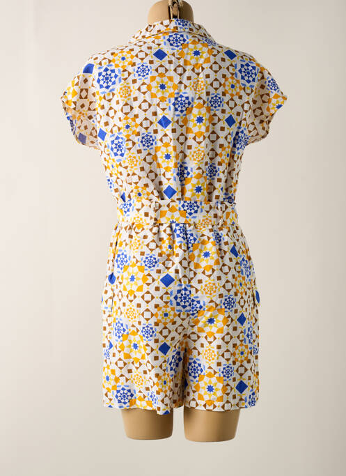Combishort col chemisier manches courtes jaune LES TROPEZIENNES PAR M.BELARBI femme