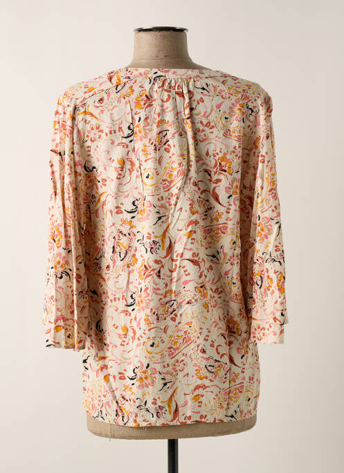 Blouse imprimé fleurs manches 3/4 beige GARCIA femme