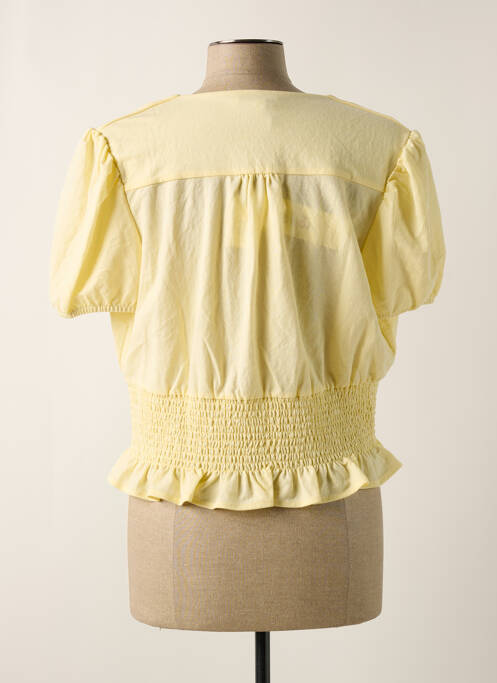 Blouse manches courtes manches courtes jaune MORGAN femme