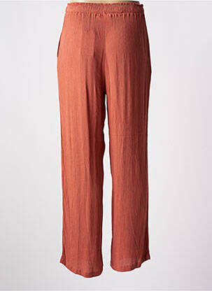 Pantalon large tissage crêpe taille haute marron LES TROPEZIENNES PAR M.BELARBI femme