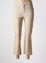 Pantalon 7/8 taille haute taille haute beige BROADWAY femme