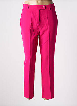 Pantalon droit stretch taille haute rose YES.ZEE femme