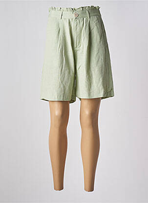 Bermuda taille élastique taille haute vert TIFFOSI femme