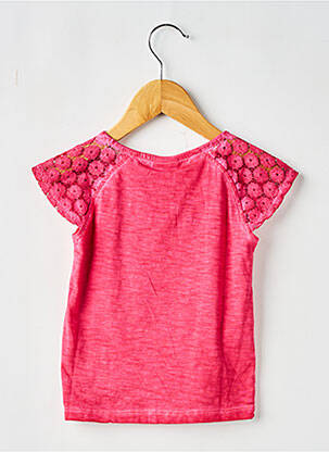 T-shirt fermeture boutonnée au dos manches courtes rose BOBOLI fille