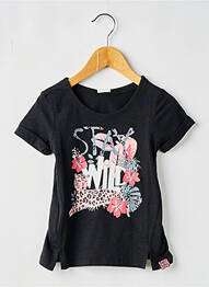 T-shirt stretch manches courtes noir BOBOLI fille