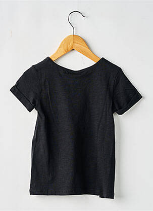 T-shirt stretch manches courtes noir BOBOLI fille