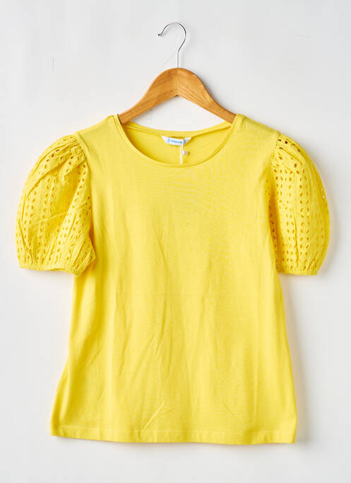T-shirt stretch manches courtes jaune MAYORAL fille