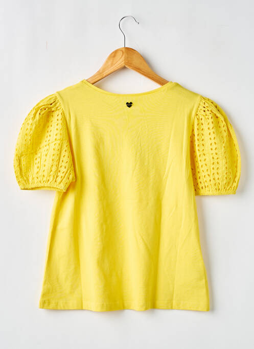 T-shirt stretch manches courtes jaune MAYORAL fille