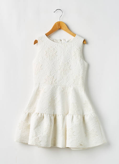 Robe mi-longue blanc MAYORAL pour fille