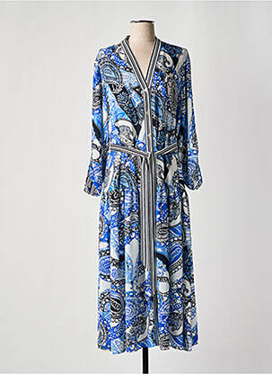 Robe longue manches longues manches longues bleu JOSEPH RIBKOFF femme