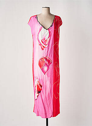 Robe longue manches courtes manches courtes rouge ELISA CAVALETTI femme
