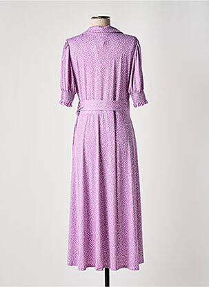 Robe longue manches courtes manches courtes violet MARBLE femme