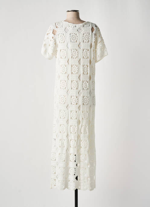 Robe longue blanc LEO & UGO pour femme