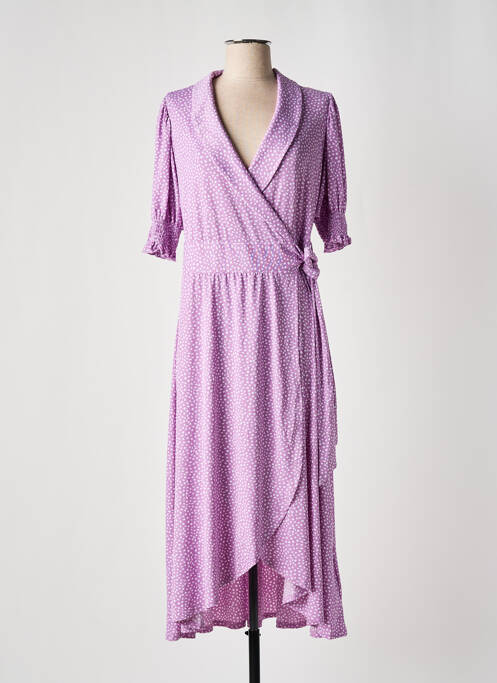 Robe longue violet MARBLE pour femme