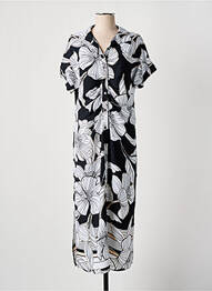 Robe longue imprimé fleurs manches courtes noir JOSEPH RIBKOFF femme