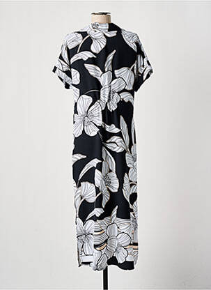 Robe longue manches courtes manches courtes noir JOSEPH RIBKOFF femme