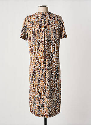 Robe mi-longue manches courtes manches courtes marron THOMAS RABE femme