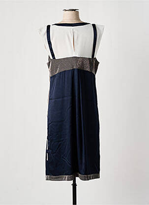 Robe mi-longue coupe fluide sans manche bleu ELISA CAVALETTI femme