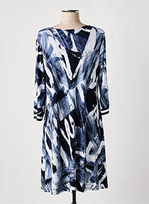 Robe mi-longue manches 3/4 manches 3/4 bleu JOSEPH RIBKOFF femme