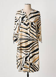 Robe mi-longue coupe fluide sans manche beige LE COMTE femme