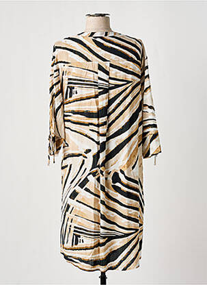 Robe mi-longue coupe fluide sans manche beige LE COMTE femme