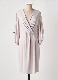 Robe mi-longue manches 3/4 manches 3/4 beige JOSEPH RIBKOFF femme