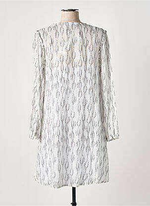 Robe mi-longue imprimé fantaisie manches longues blanc ÉTYMOLOGIE femme