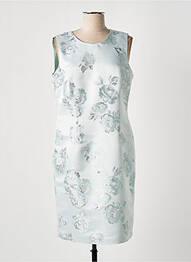 Robe mi-longue imprimé fleurs sans manche bleu GREGORY PAT femme