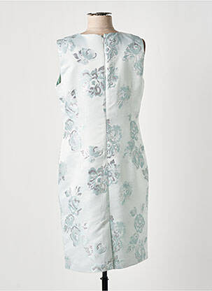 Robe mi-longue imprimé fleurs sans manche bleu GREGORY PAT femme