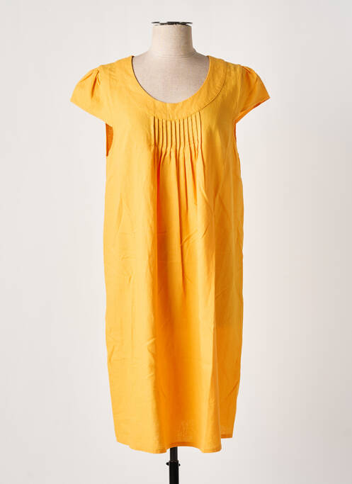 Robe mi-longue orange ÉTYMOLOGIE pour femme