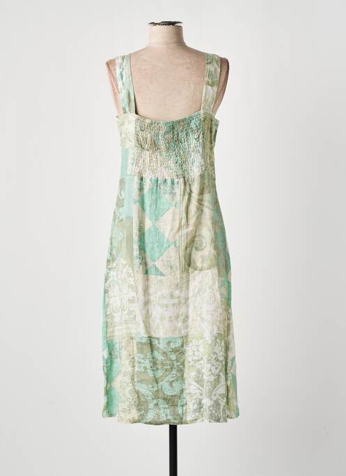 Robe mi-longue vert DOLCEZZA pour femme