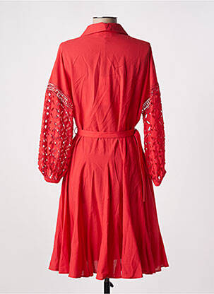 Robe mi-longue manches longues manches longues rouge FUEGO WOMAN femme
