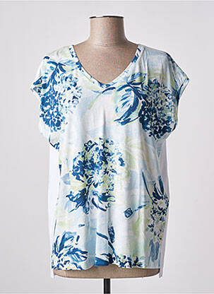 T-shirt coupe droite manches courtes bleu AIRFIELD femme