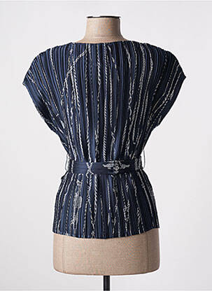 Top stretch manches courtes bleu LEO & UGO femme