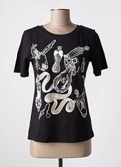 T-shirt noir LEO & UGO pour femme seconde vue