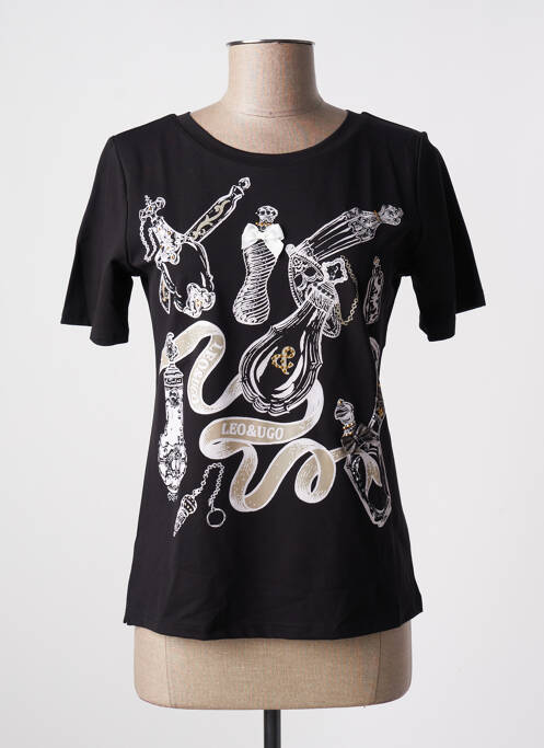 T-shirt noir LEO & UGO pour femme