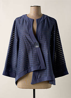 Veste casual fermeture boutonnée sur le devant bleu JOSEPH RIBKOFF femme