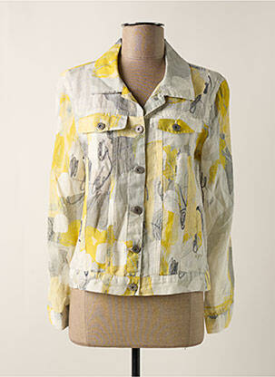Veste casual poches jaune DOLCEZZA femme