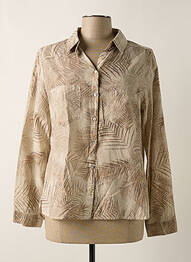 Chemisier poches poitrine manches longues beige EVA KAYAN femme