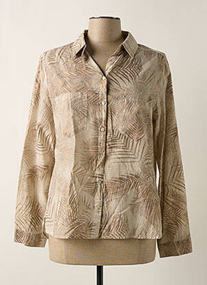 Chemisier poches poitrine manches longues beige EVA KAYAN femme