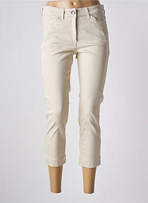 Jeans coupe slim stretch taille normale beige ZERRES femme