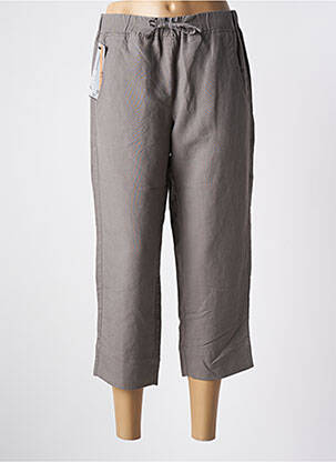 Pantacourt coupe droite taille normale gris ZERRES femme