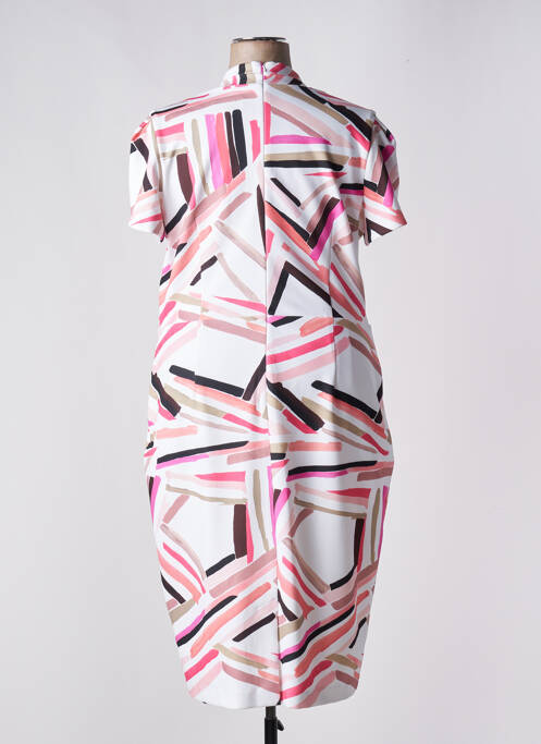 Robe mi-longue tissage crêpe manches courtes blanc JOSEPH RIBKOFF femme