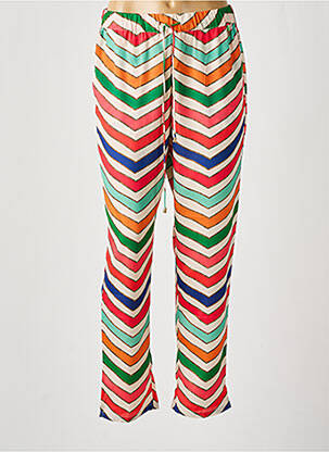 Pantalon droit taille élastique vert LOLA CASADEMUNT femme