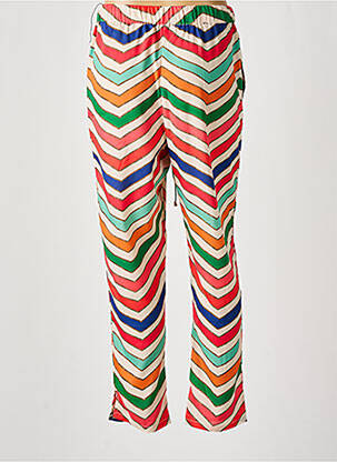 Pantalon droit taille élastique vert LOLA CASADEMUNT femme